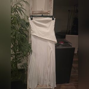 Commense Strapless White Dress